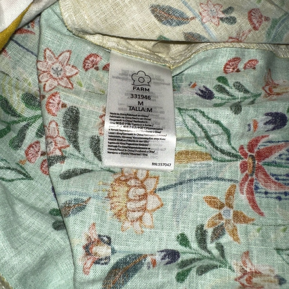FARM RIO Floral Panel Maxi Dress in Green, Yellow & Pink - Picture 11 of 12